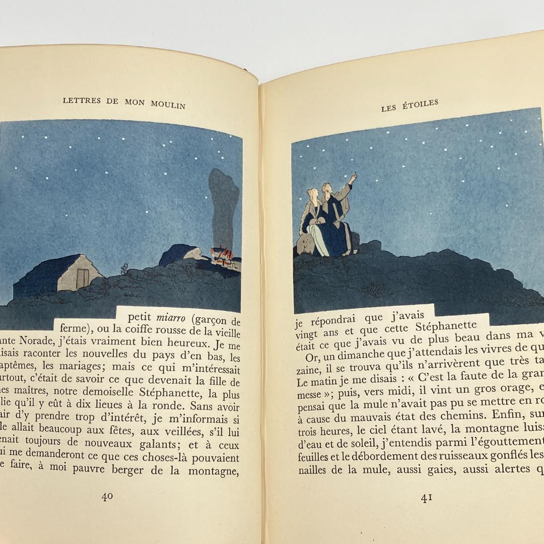 美革装丁 挿絵本 A.E.マルティ 風車小屋便り 1947年 フランス語 限定