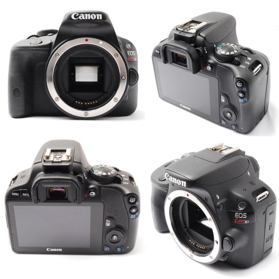 即購入1000円OFF❤️キャノン kiss X7 ダブルレンズセット バッグ付