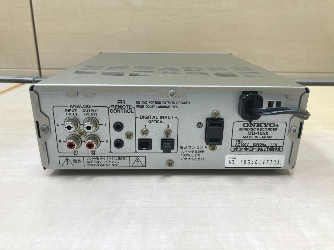 ☆整備済み☆ONKYO MD-105X MDレコーダー 取説 動作良好 上美品⑨