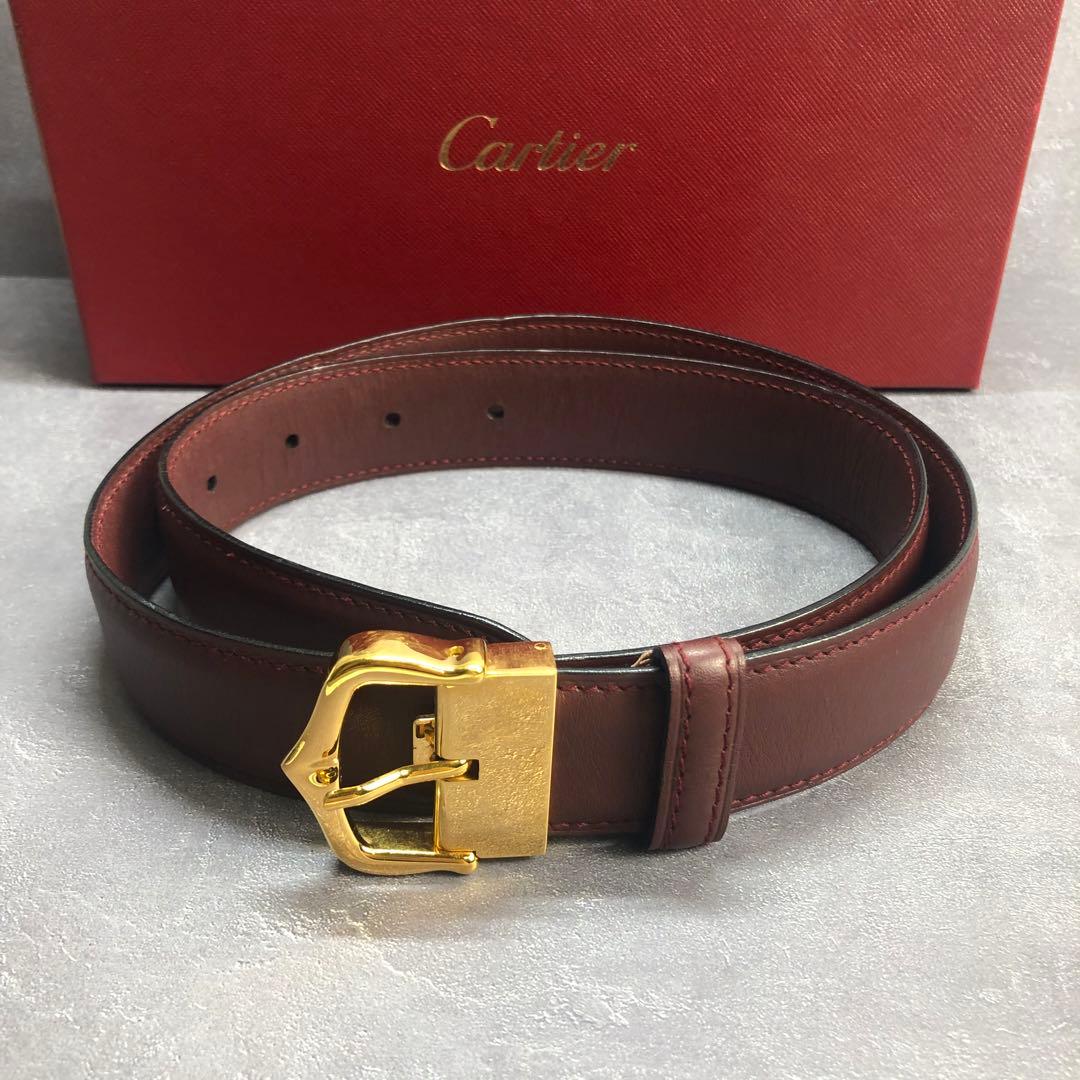 ✨️美品✨️ カルティエ ベルト マストライン Cアロンジェ ボルドー