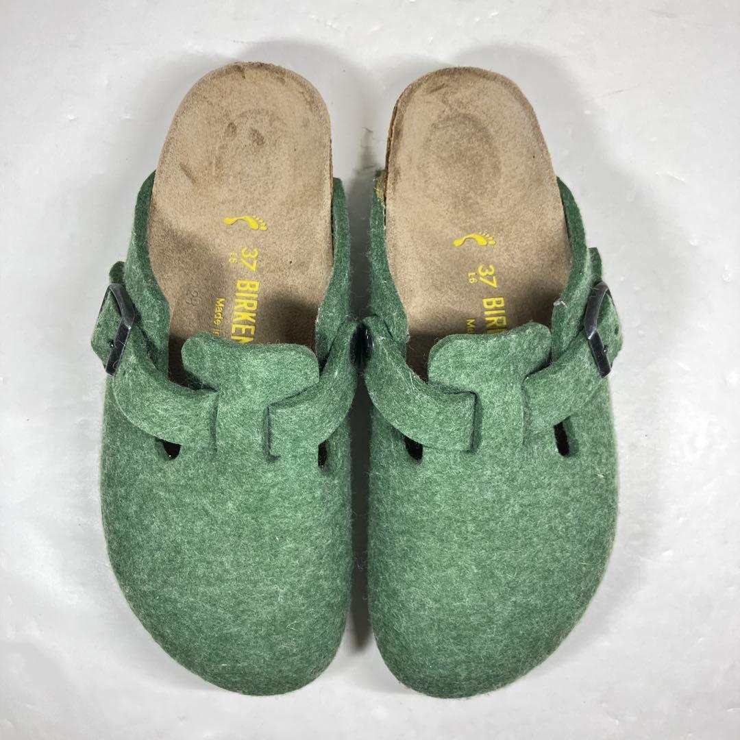 希少カラー】ビルケンシュトック ボストン フェルト サンダル グリーン