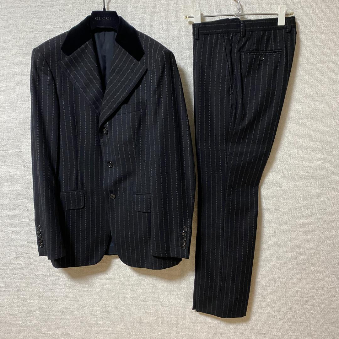 超希少】GUCCI 2004AW トムフォード期 ベロア チェーン柄スーツ - メルカリ