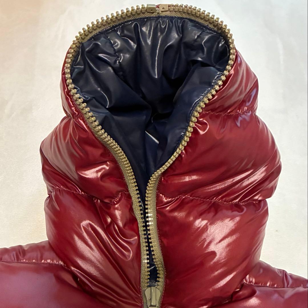 DUVETIKA デュベティカ 46 バーガンディ フード付きダウンジャケット