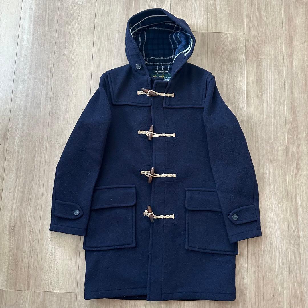 美品】グローバーオール ダッフルコート ネイビー イングランド製 英国