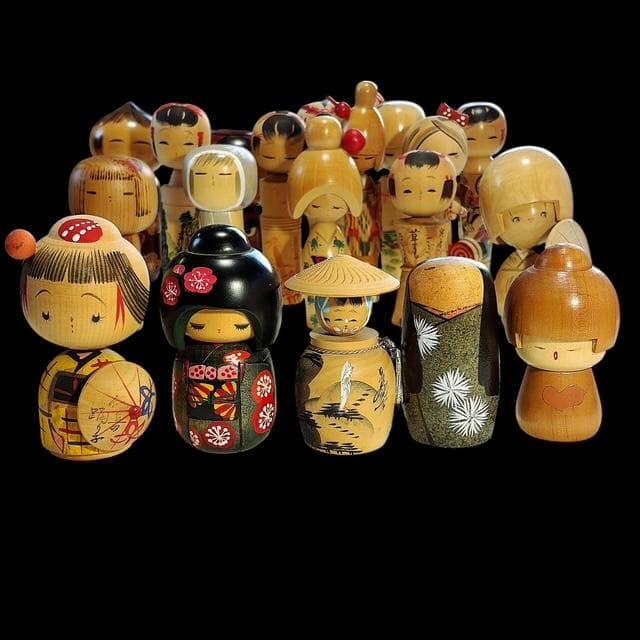 【日本伝統】こけし 小中サイズ 5.5～19.5cm おまとめ【25体セット】