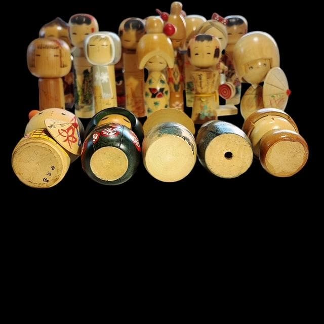 【日本伝統】こけし 小中サイズ 5.5～19.5cm おまとめ【25体セット】