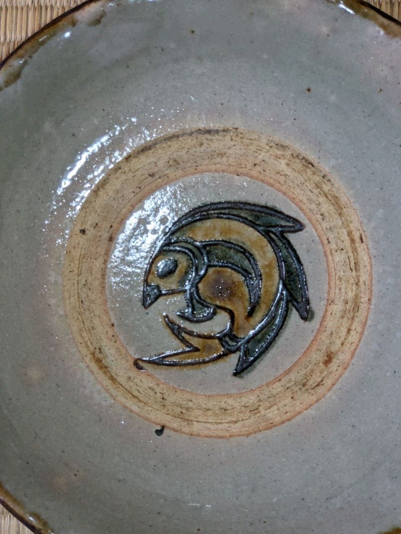 ⭐民藝 用の美！希少 昭和時代初期 琉球 沖縄 壺屋焼 魚紋