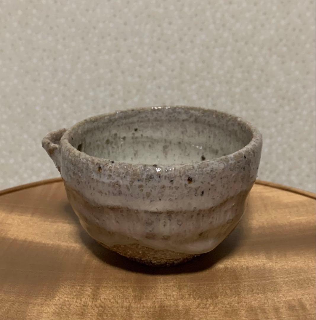 【最上作】　酒器　西岡小十 作　斑唐津片口ぐい呑　唐津焼　月末特価 西岡小十 斑唐津ぐい呑 | 銀座 黒田陶苑オンラインショップ