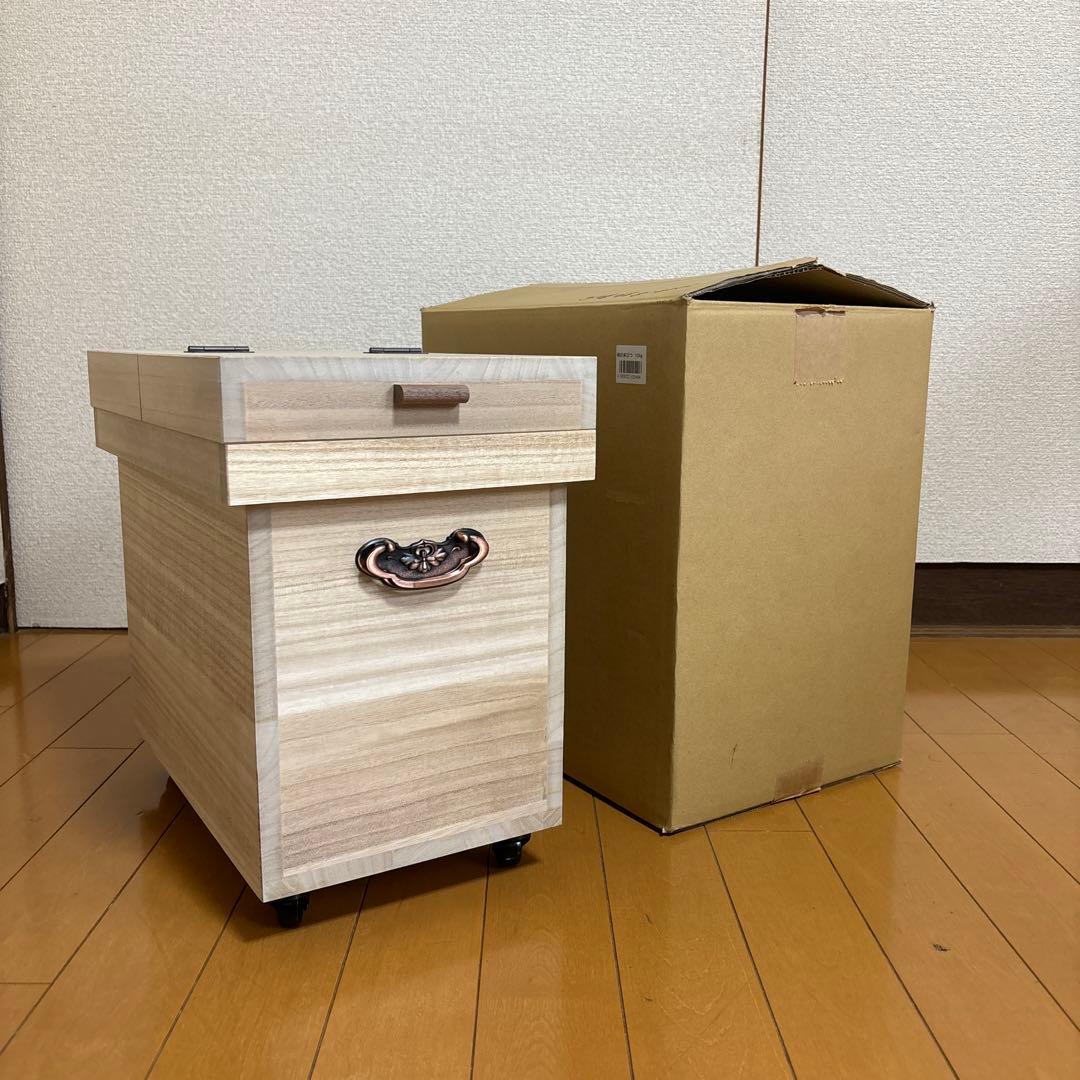 ※柴谷幸子※未使用品　山一　桐の米びつ 約10kg用