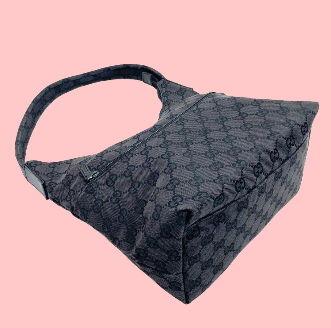 GUCCI0013386ワンショルダーバ ッググGGキャンバスブラック 激安