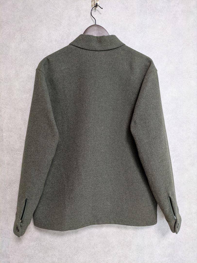 UNIQLO ダブルフェイス シャツ ジャケット オリーブ M - メルカリ