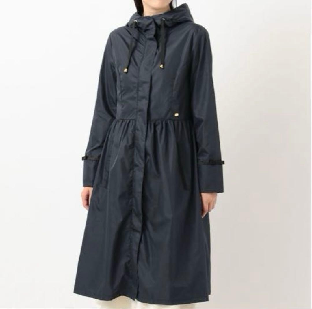 新品】TOCCA ネイビー系 レインコート フード付き - メルカリ