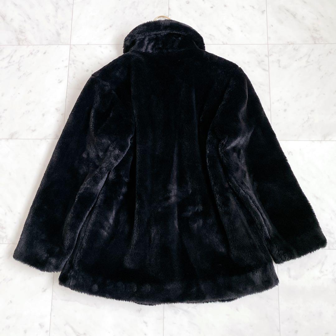 美品✨agnès b. アニエスベー エコファーコート ブラック M - メルカリ