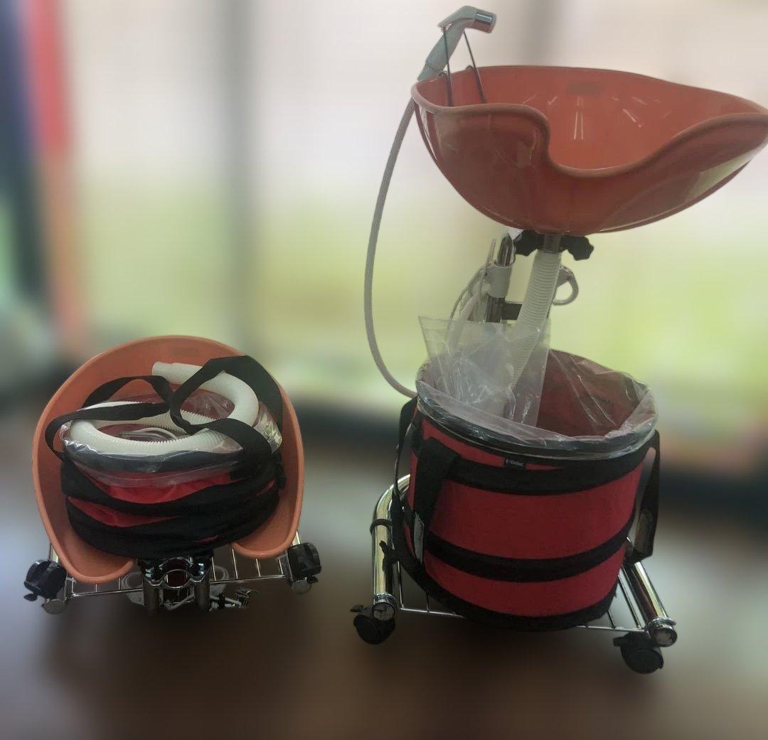 移動.携帯式シャンプー台 ニュー楽シャン君と新型訪問チェアー - メルカリ