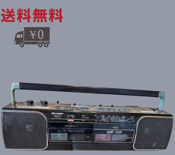 送料無料【ジャンクレア88'SHARPヴィンテージQT-Y13U-BKwラジカセ
