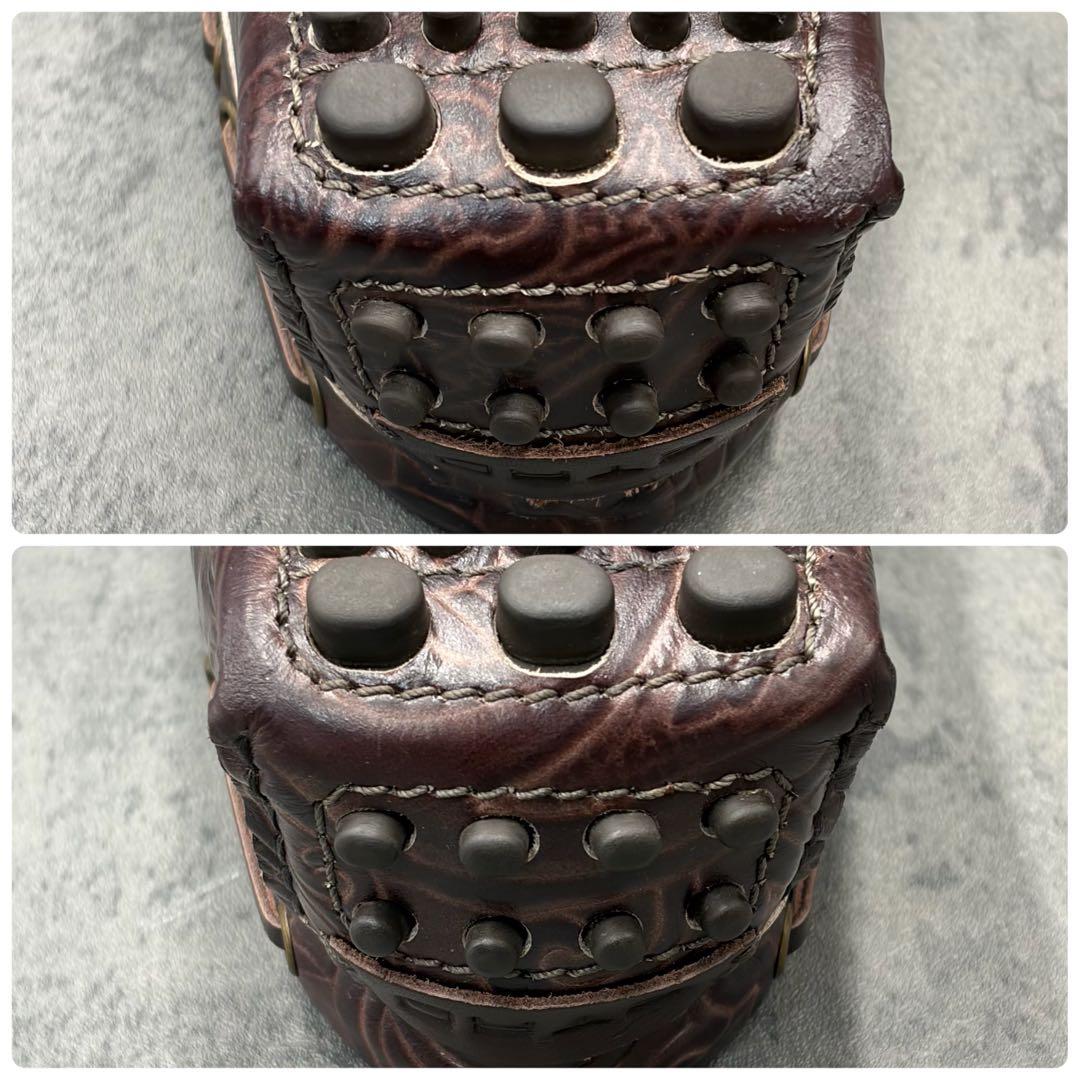 希少 エトロ ドライビングシューズ ペガソ ペイズリー レザー ビット