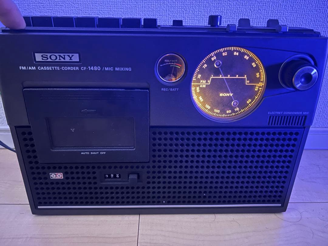 昭和レトロ SONY ソニーラジオ・カセットCF-1480