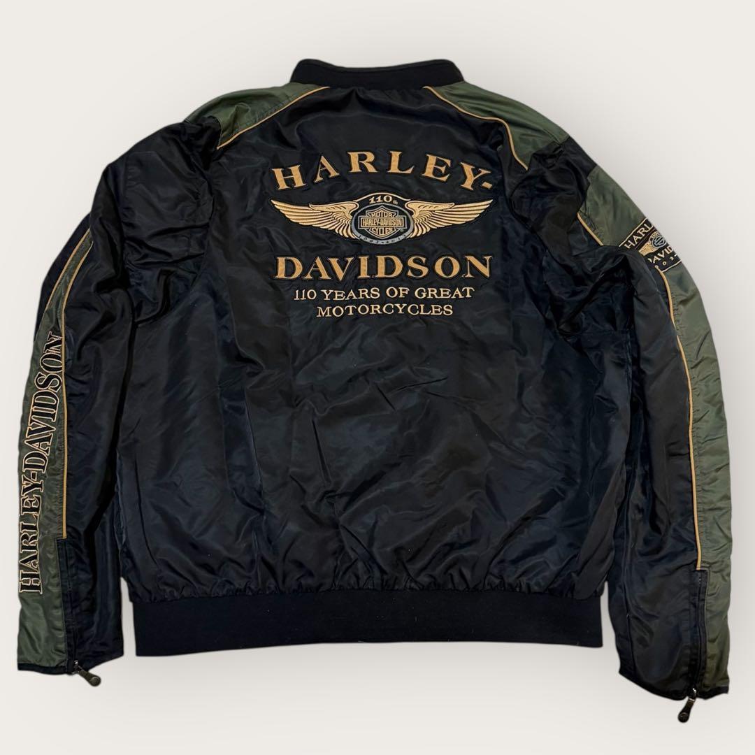 希少 110th《Harley-Davidson》ナイロンジャケット(XXL)黒
