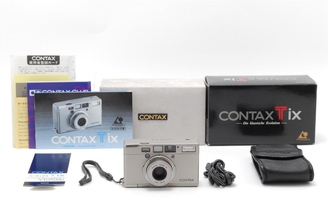 未使用☆初期保証！Contax Tix Carl Zeiss 28mm f2.8 Contax Tix Carl Zeiss 28mm f/2.8 Point＆Shoot APS Film Camera With