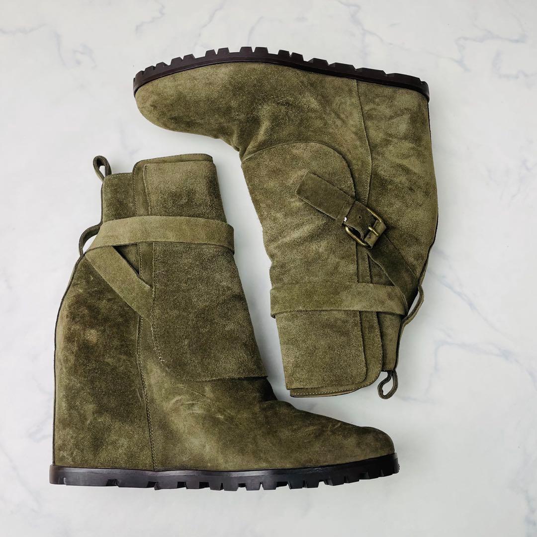 試着のみ】SARTORE ジョッパーブーツ インヒール 本革 37(23.5) 試着