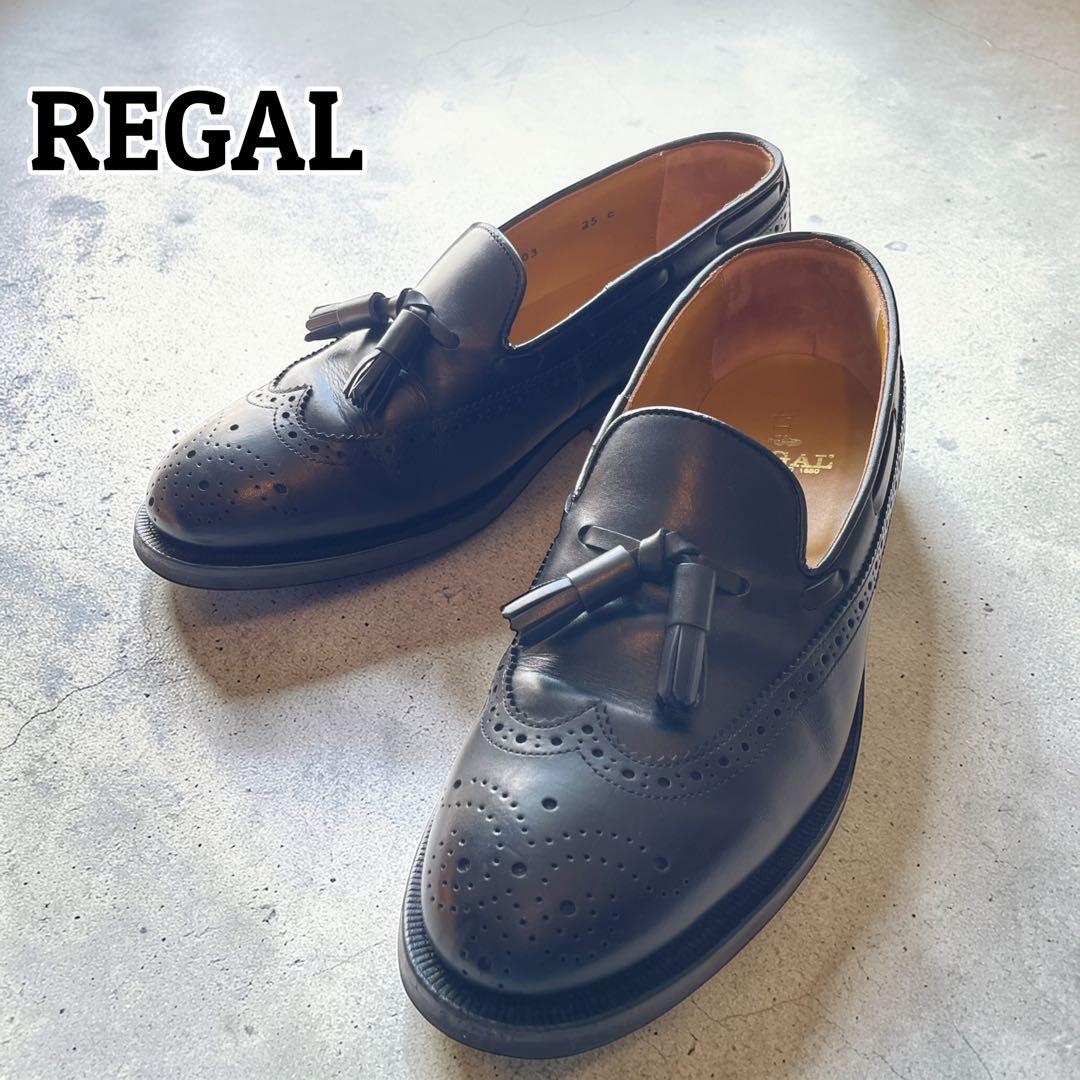 リーガル JE03 タッセルローファー ウィングチップ 25 黒 - メルカリ