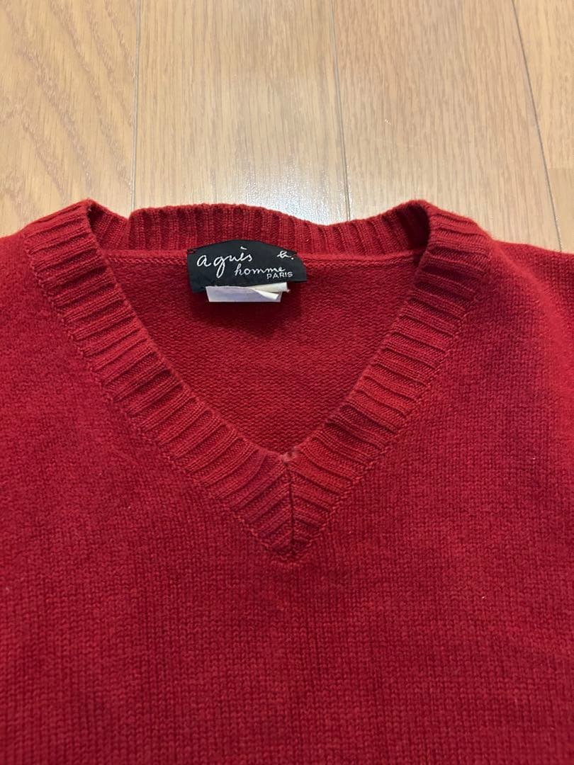 Agnes b. Homme v neck knit archive - メルカリ