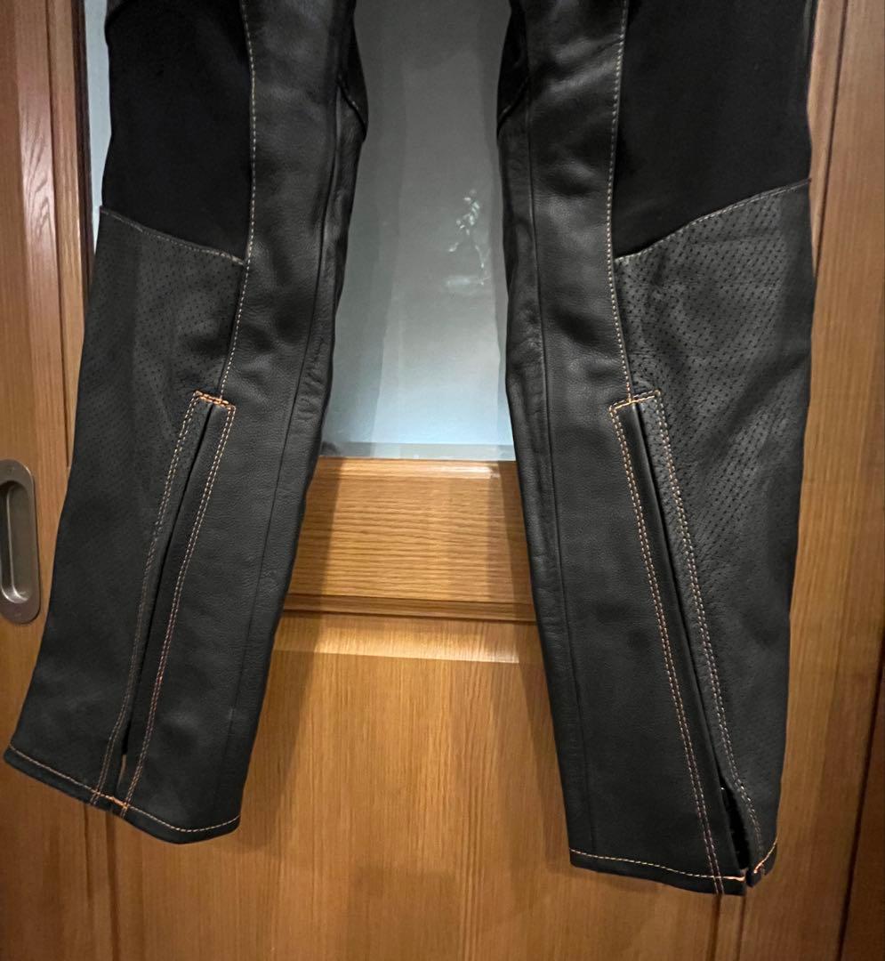 バイク用レザーパンツ 黒 - メルカリ