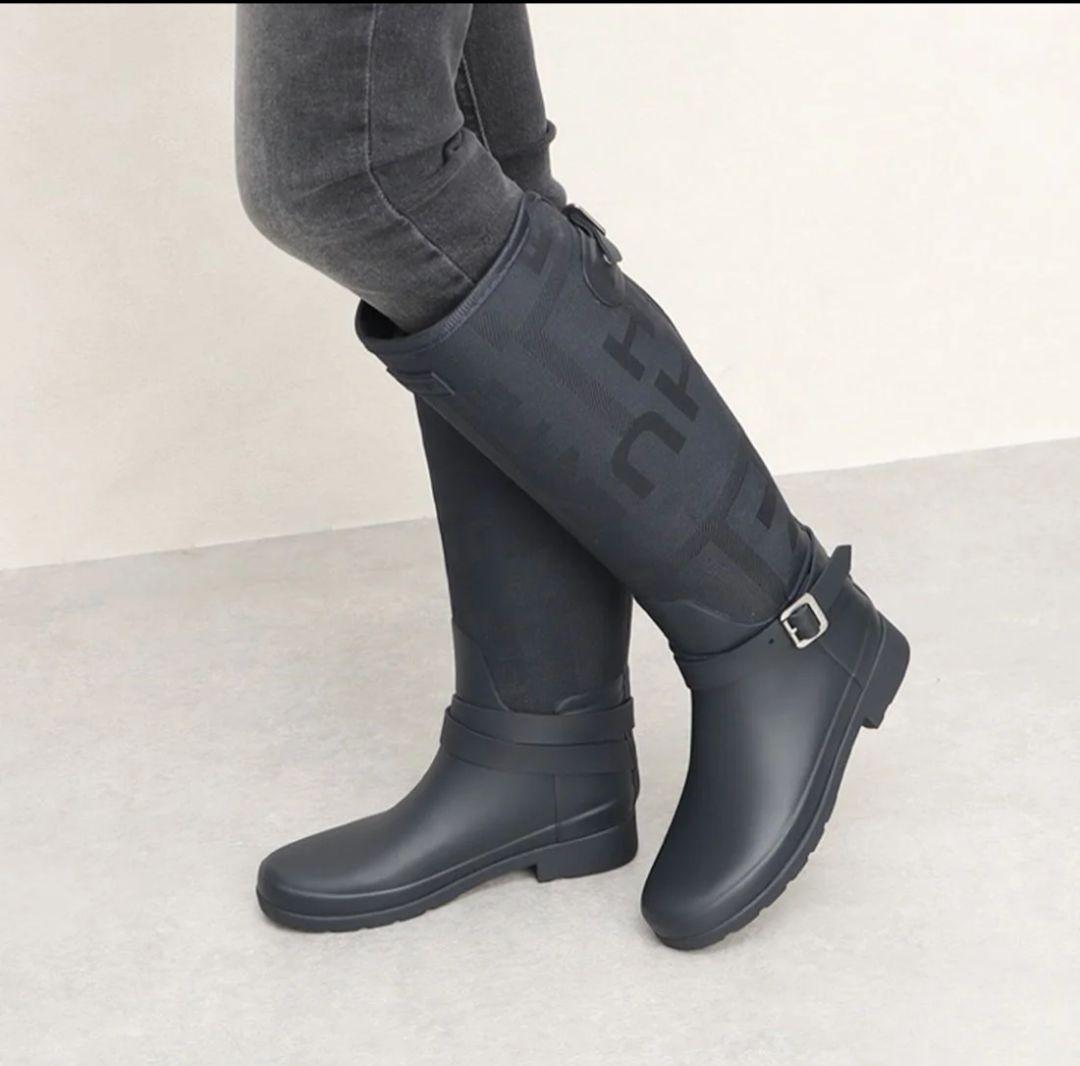 新品 HUNTER/ハンター リファインドジャガードトールブーツ 23cm