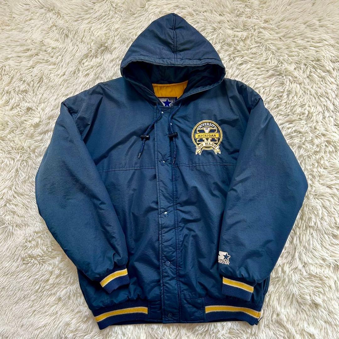 STARTER フーディージャケット ミシガン・ウルヴァリンズ 紺/黄 M