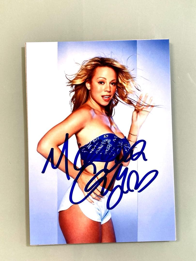 マライア・キャリー直筆サイン入り2Lサイズ写真…Mariah Carey… - メルカリ