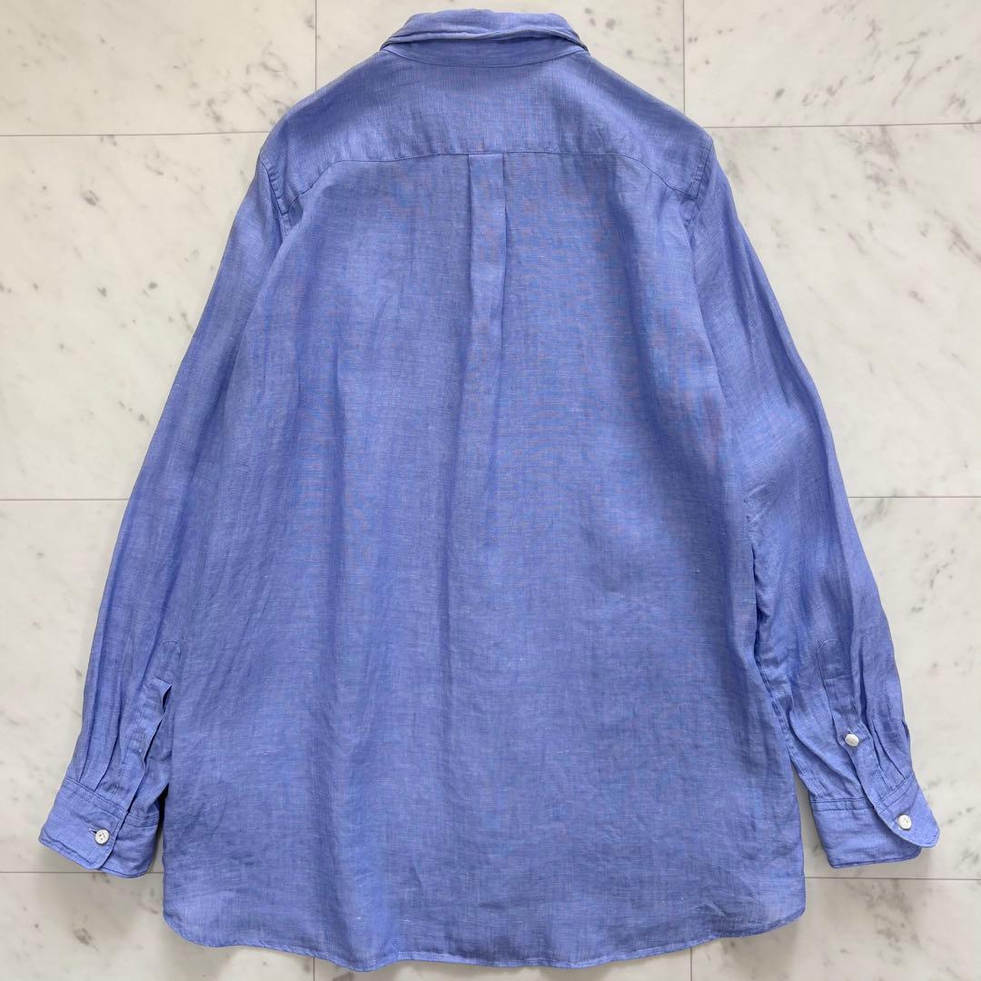美品♪ドゥーズィエムクラス リネンワイヤーウォッシュシャツ 襟
