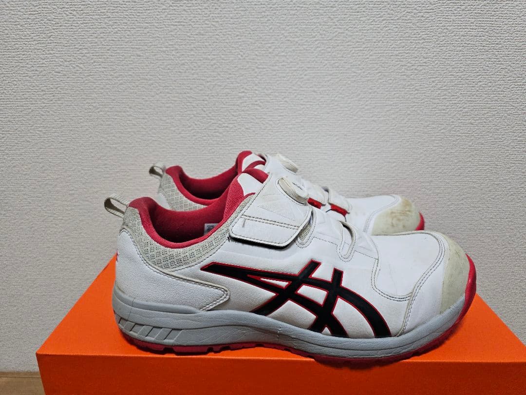ASICS 安全靴 28㎝ BOAシステム ホワイト/レッド