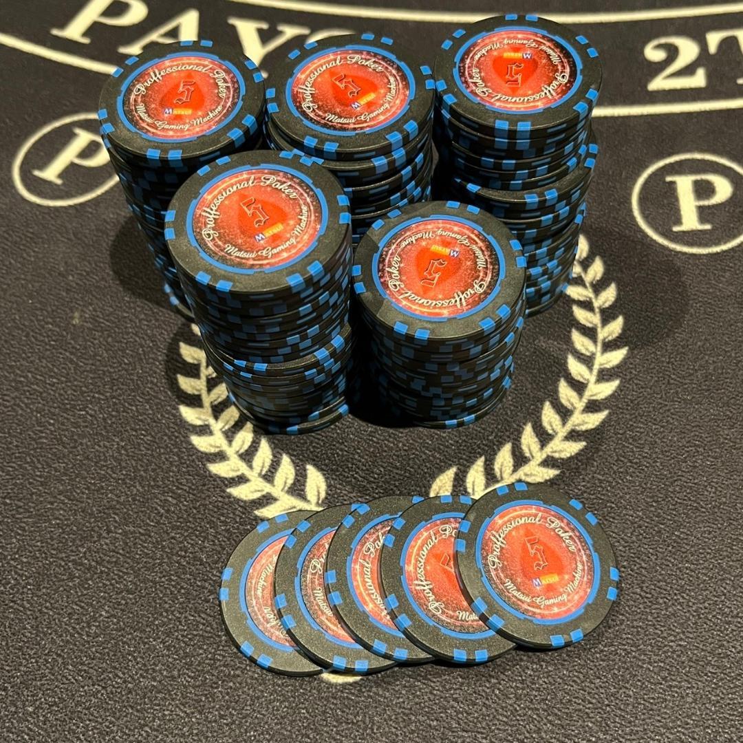 09 MGM社正規品 カジノチップ 100枚 5$ ポーカーチップ  H26年 送料無料 カジノ チップ カジノチップ ポーカーチップ 100枚