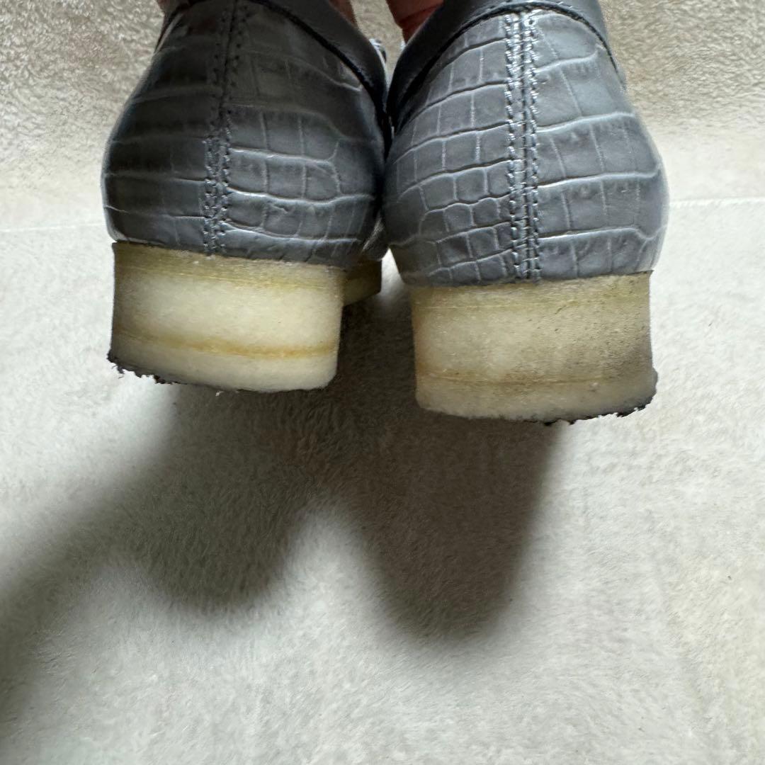 【clarks】美品✨wallabee 26.5cm Grey Croco