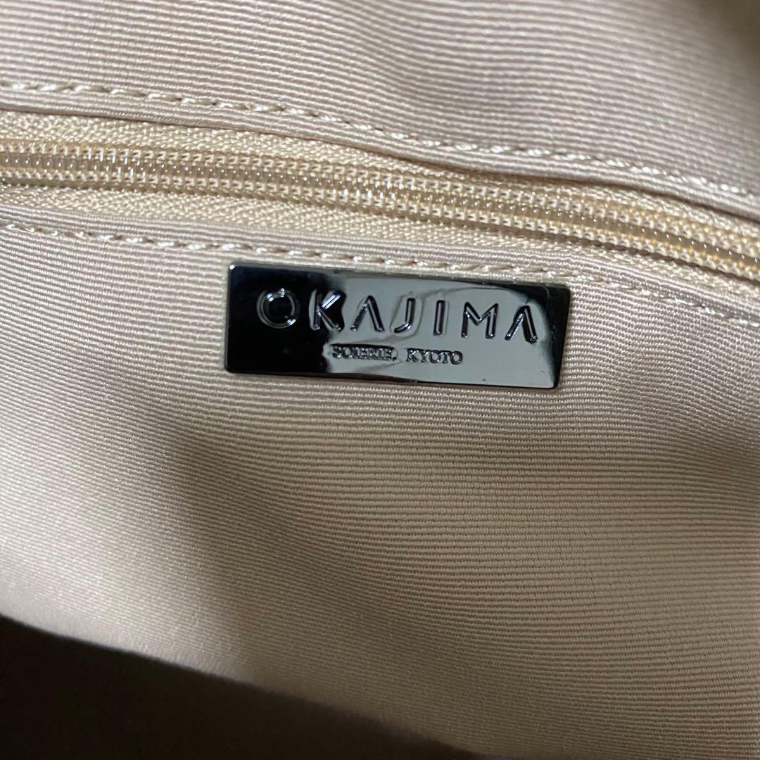 未使用品 OKAJIMA 和装バッグ 逸品 孔雀 草花 金彩 縮緬 正絹 - メルカリ