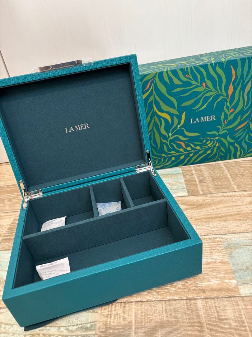 新品 箱シート付 LA MER ラ・メール 青 ジュエリーボックス 収納