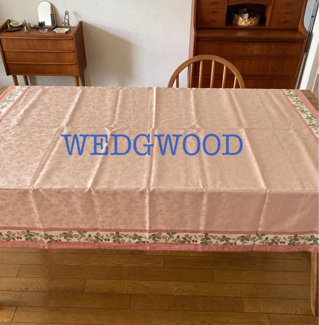 ウェッジウッド ワイルドストロベリー 撥水テーブルクロス 140×140cm