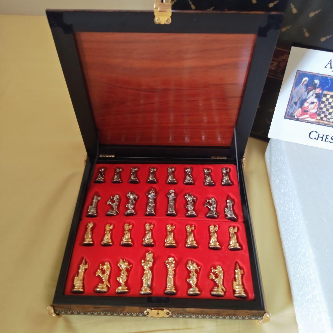 コレクション整理・希少】ディズニー 高級チェスセット 純金象嵌