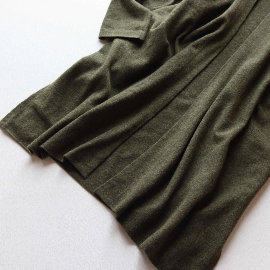 5419【極美品】45R ロングカーディガン フロート縮絨のロング