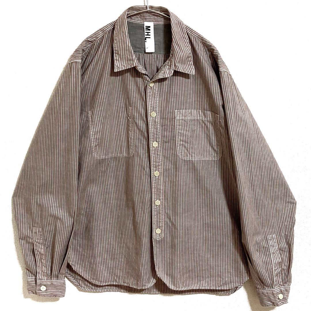 MHL. / ブラウンストライプシャツ マーガレットハウエル 日本製 - メルカリ