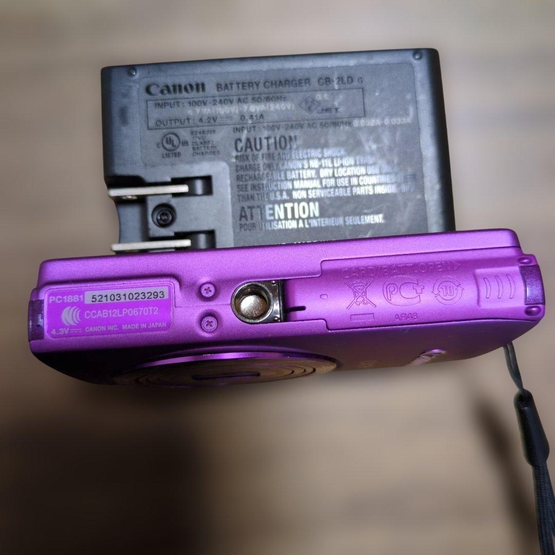 Canon IXY430F パープル デジタルカメラ 本体と充電器 - メルカリ