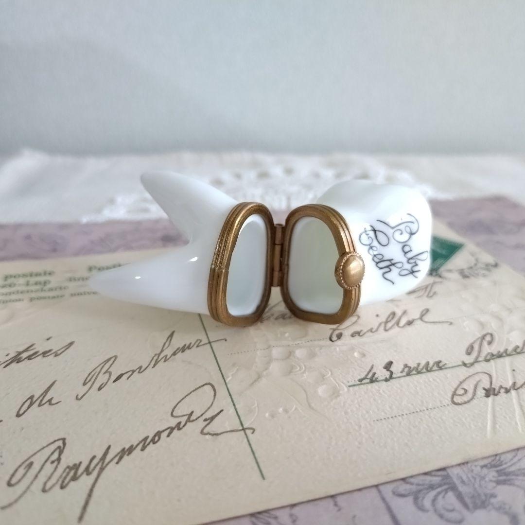 リモージュボックス 歯 ユニークデザイン フランス製 ヴィンテージ