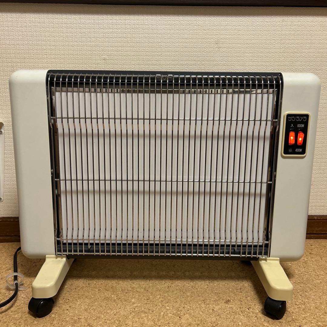 サンラメラ　ニューセラミックヒーター600型　600W/400W 楽天市場】サンラメラ 600W ホワイト セラミック パネルヒーター 公式
