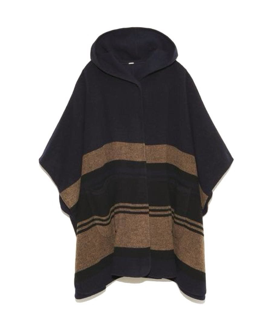 《新品タグ付き》ミラオーウェン フード付きポンチョ接結コート