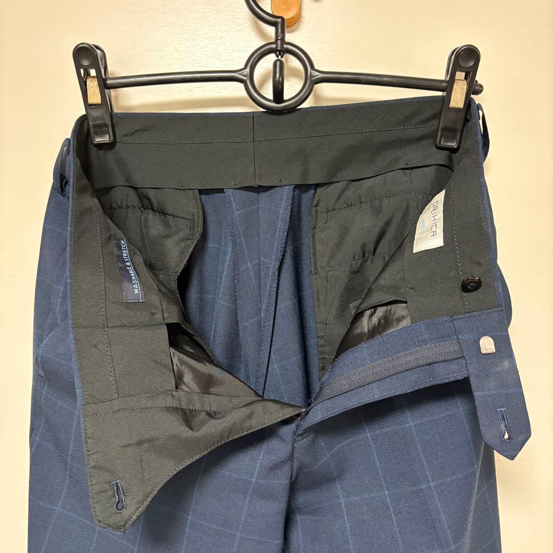 オリヒカ ネイビー ウインドウペン柄 セットアップ - メルカリ