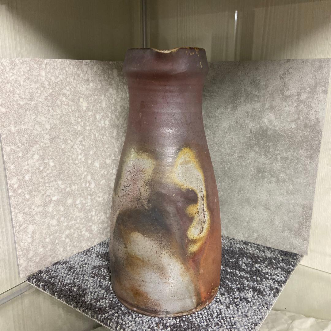 清水妙子　備前焼　水差し　ピッチャー　作家物　25センチ