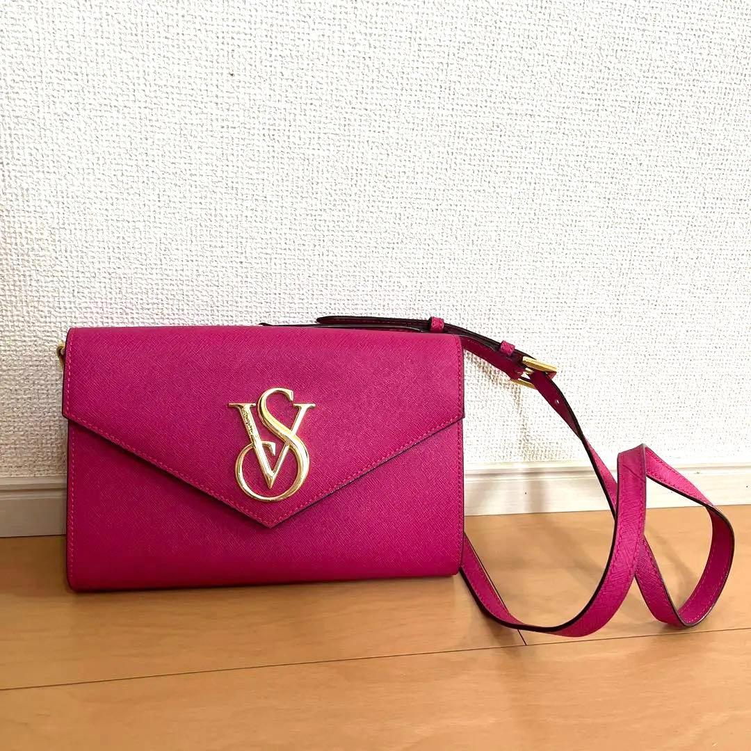 ヴィクトリアシークレット ショルダーバッグ ピンク ロゴ - メルカリ