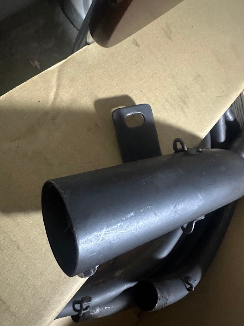 HONDA CBX400F 社外ショート菅マフラー黒 中古 - パーツ特別