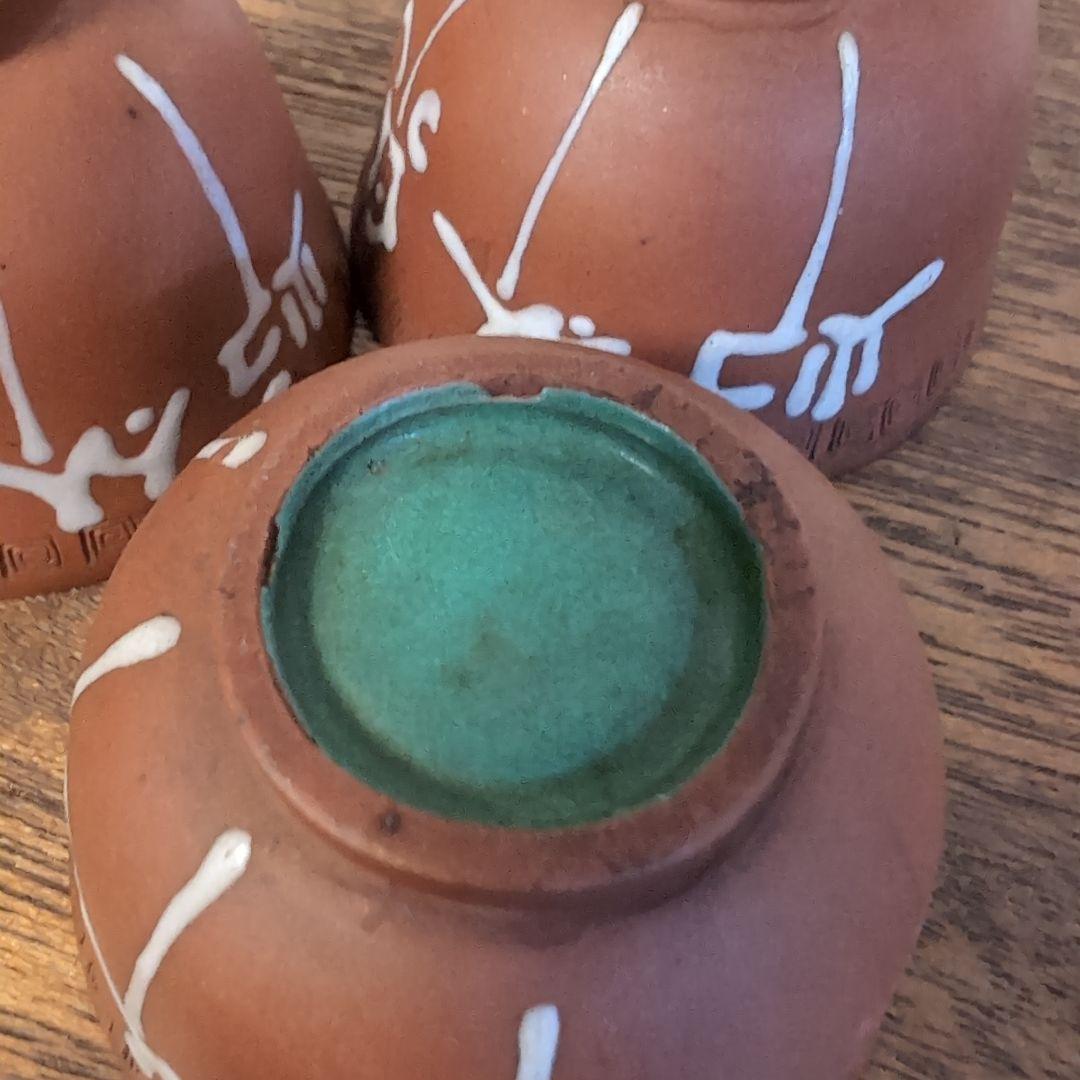 中国古玩 朱泥 盃 3点 煎茶器 骨董 宣興 茶道具 茶器 均窯