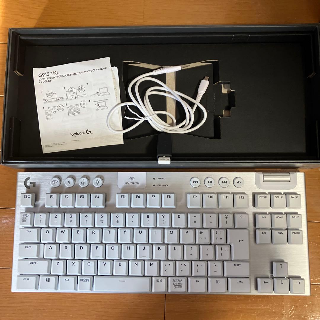 ロジクール g913 tkl タクタイル （茶軸）ワイヤレスゲーミングキーボード ゲーミングキーボード タクタイル ブラック G913-TKL-TCBK [ワイヤレス